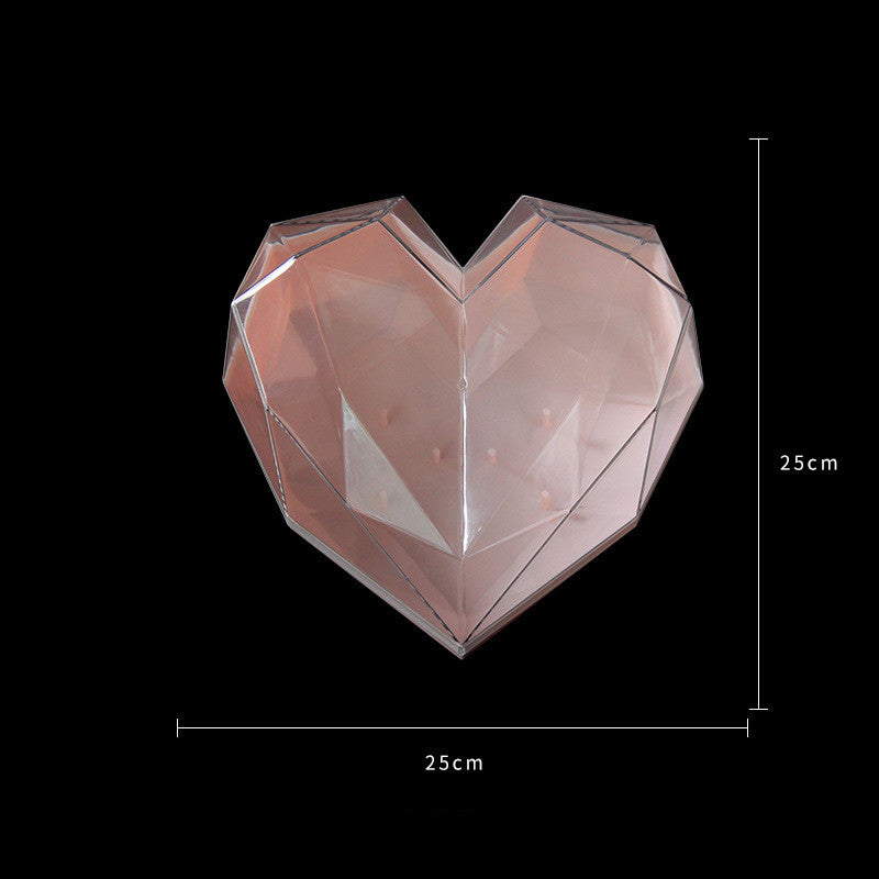Boîte de fleurs en cristal Cœur Saint-Valentin