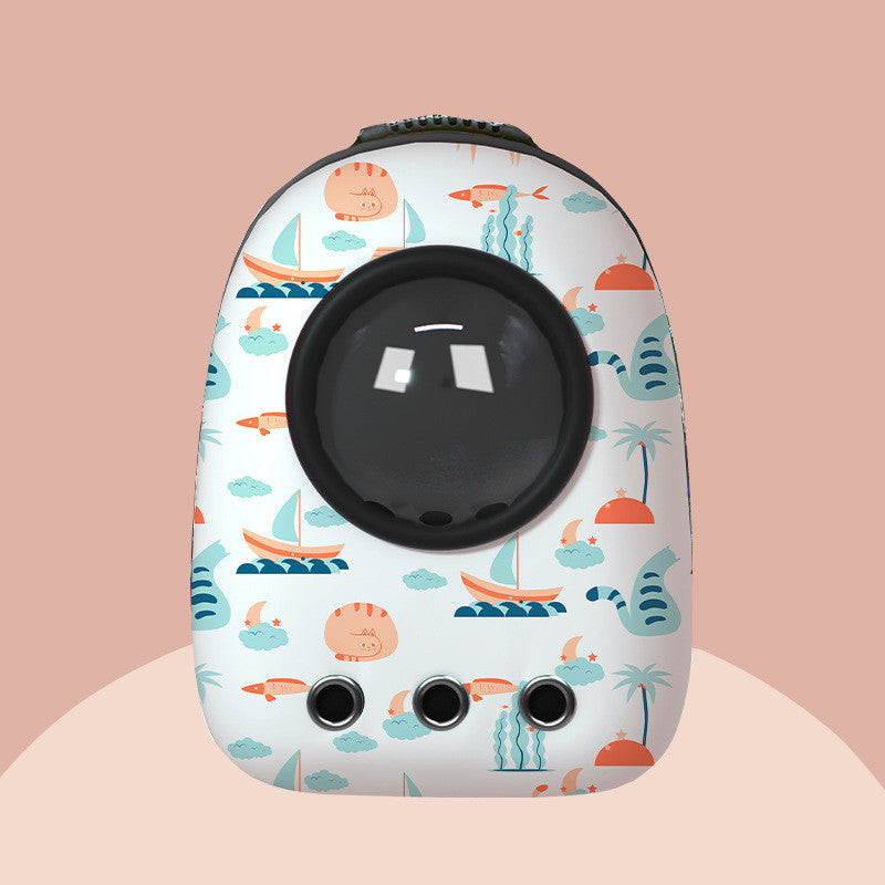 Go Out Portable Cat Backpack Space Capsule Pet School Bag Supplies