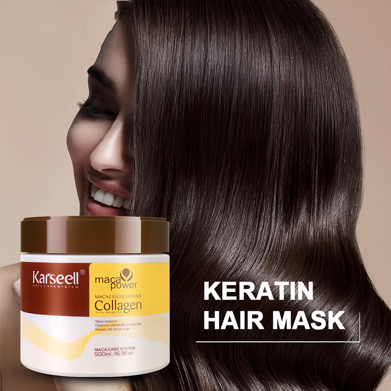 Répare la sécheresse et améliore l'agitation avec le masque capillaire à l'huile essentielle adoucissante à la crème d'huile de cuisson
