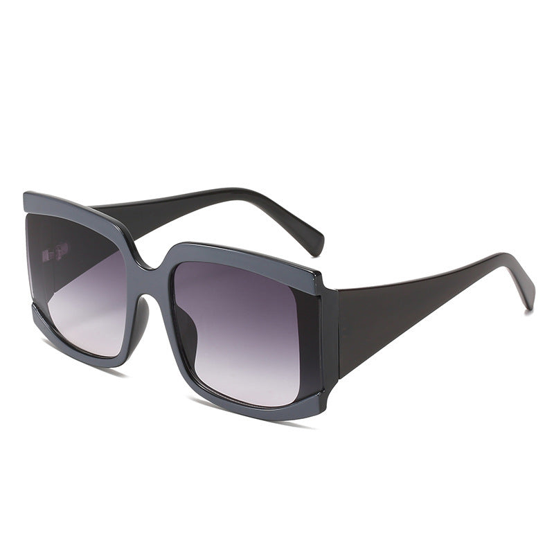 Lunettes de soleil carrées à grande monture, tendance mode
