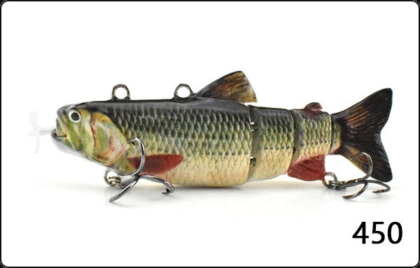 Leurre électronique de pêche automatique à hélice en fer articulé à 4 sections