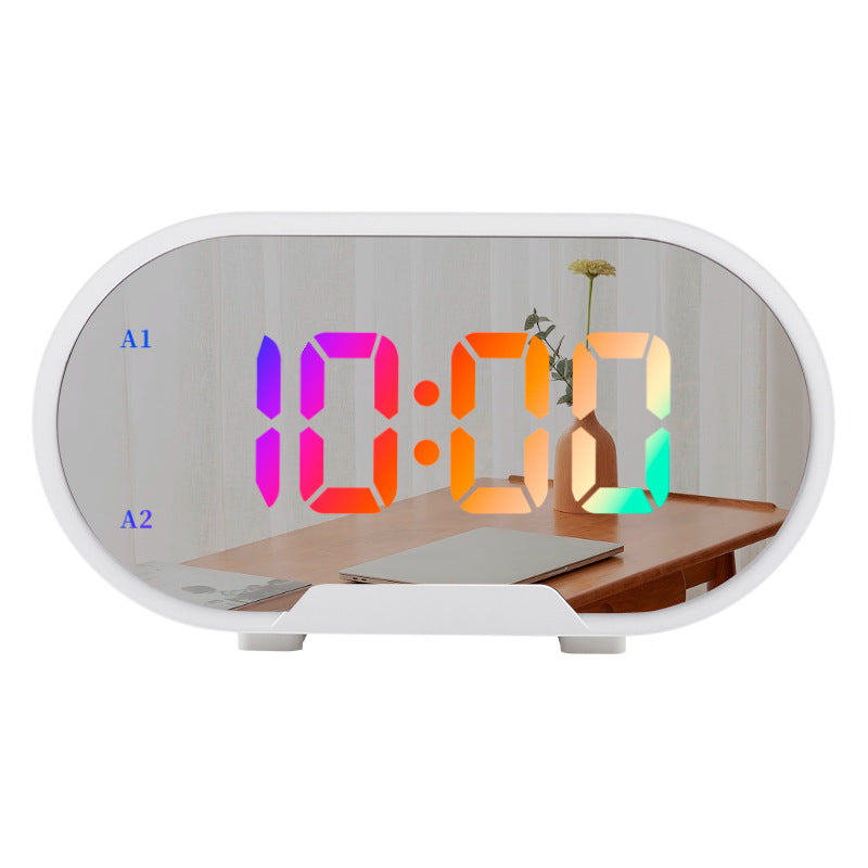 Nouveauté transfrontalière Grand écran affichage numérique coloré Horloge multifonctionnelle de bureau Réveil intelligent