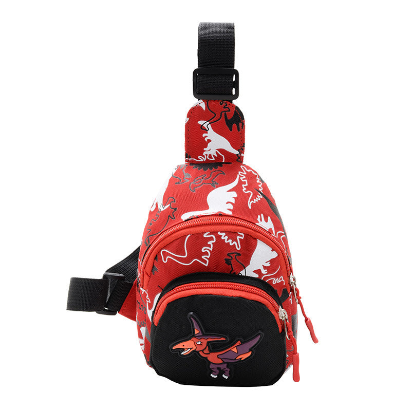 Retro Dinosaur Children's Chest Bag Oxford Cloth Lightening Lightweight Shoulder Bag