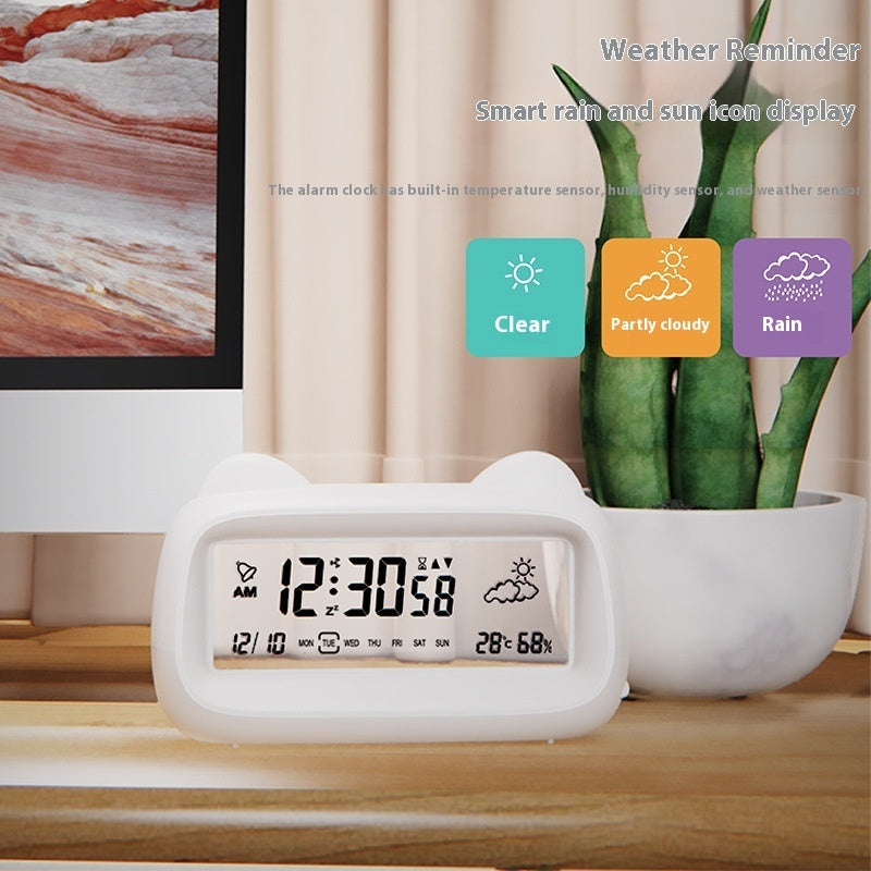 Multi-function Intelligent Electronic Alarm Clock For Chronograph Calendar