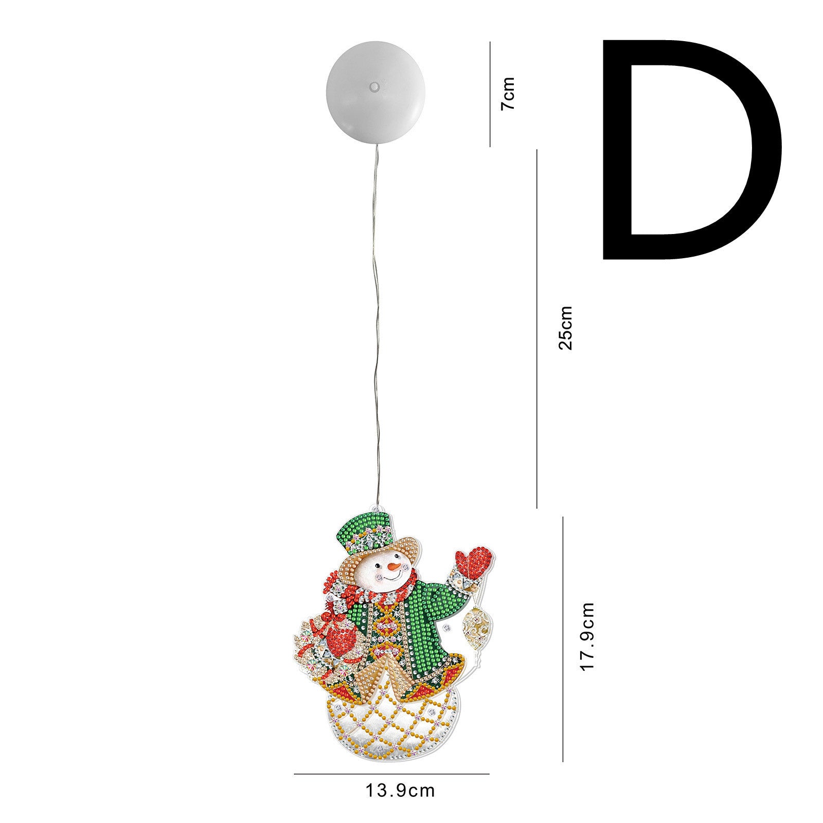 Lumières LED de décoration de fête pour vitrine en verre avec ventouses