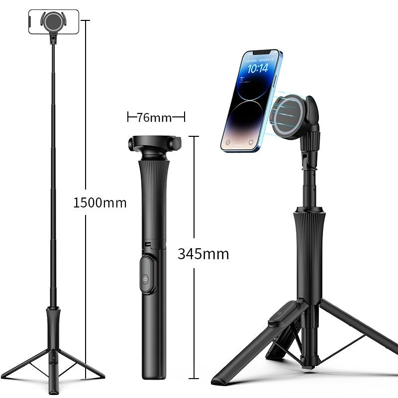 Perche à selfie magnétique de sol Bluetooth