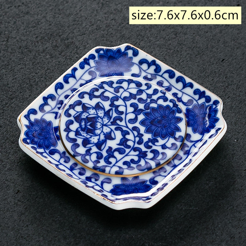 Dessous de verre en céramique chinoise vintage pour service à thé