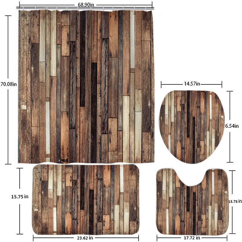 Bathroom Shower Curtain Punch-free Toilet Partition Curtain