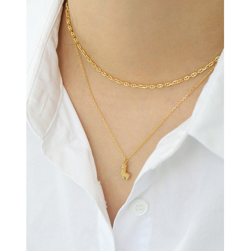 Collier simple en argent sterling de niche pour femmes