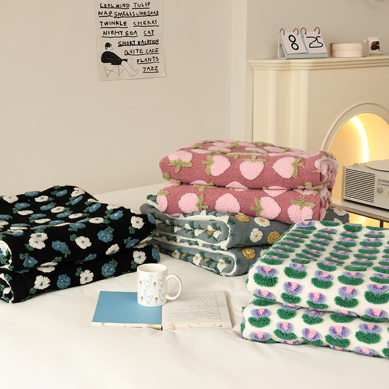 Thickened Double-layer Three-dimensional Wool Blanket Nap Blanket