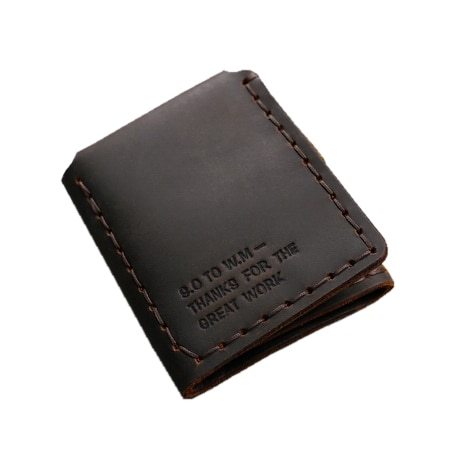 Tri-fold personalized retro wallet