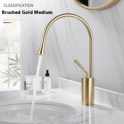 Bathroom Cabinet Rotating Table Hot And Cold Basin Faucet