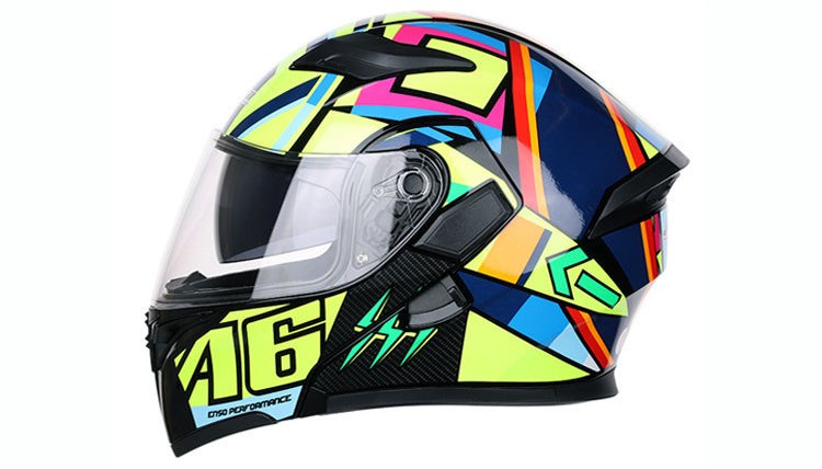 Casque de moto de course