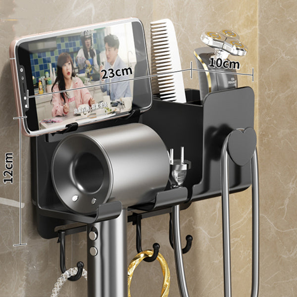 Perforation-free Lazy Hair Dryer Shelf Bathroom Wall Hanging