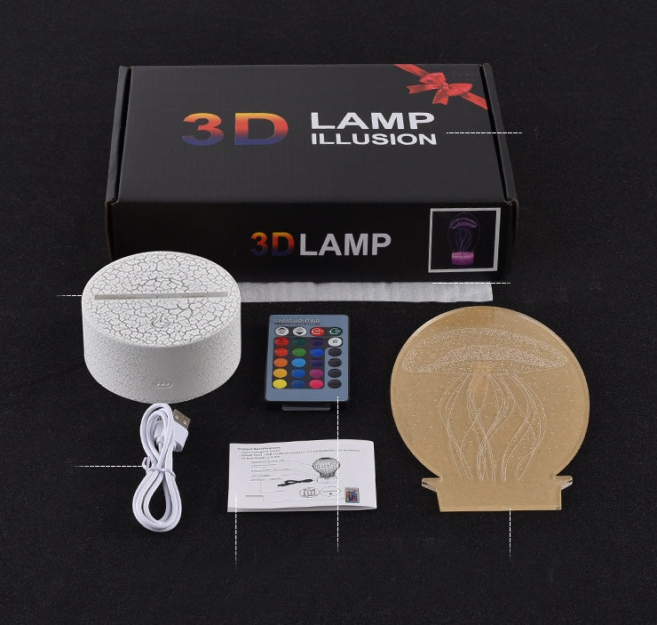 Série de dinosaures veilleuse 3D LED télécommandée tactile colorée