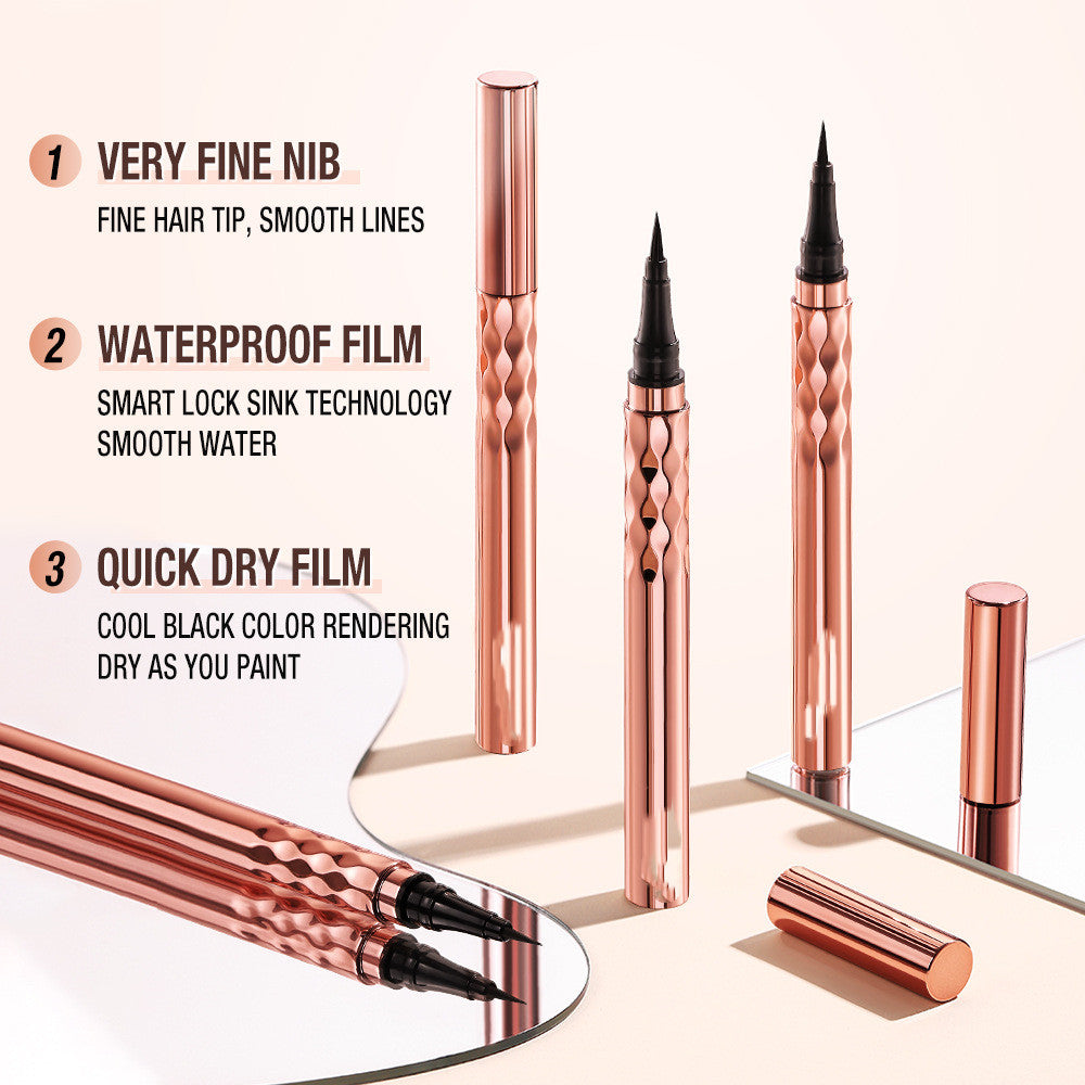 Eyeliner liquide à séchage rapide, anti-bavure, résistant à l'eau et à la transpiration