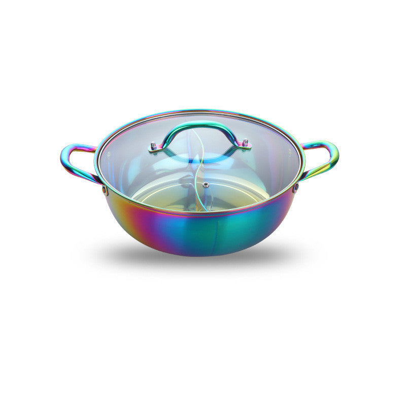 Titanium Plating Stainless Steel Mandarin Duck Hot Pot