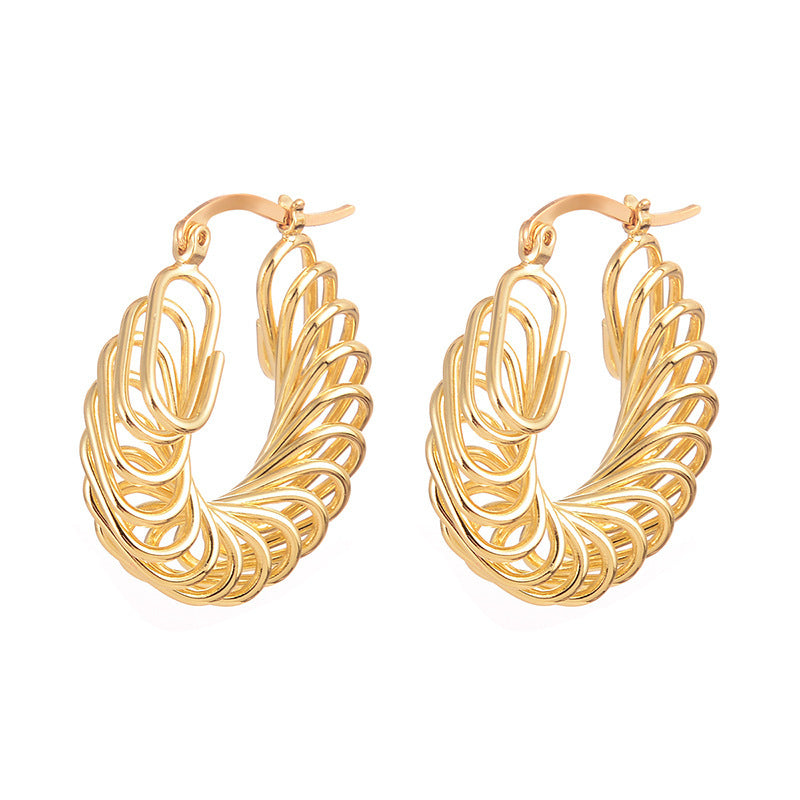 Clip Earrings Winding Earrings Temperament Earrings