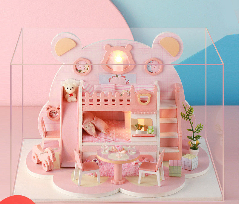 Small house model assembled villa house toy