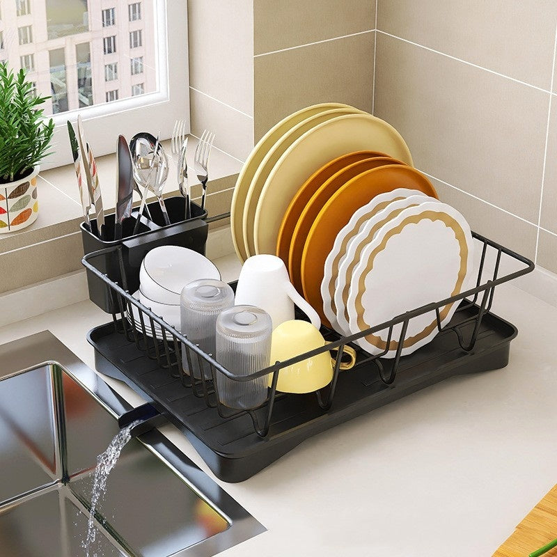 Égouttoir à vaisselle et support de rangement pour évier de cuisine
