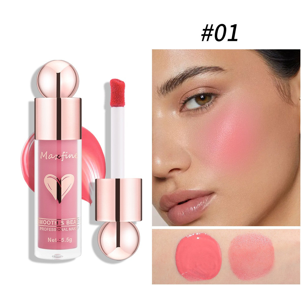 Maquillage Fard à Joues Liquide Illuminateur Naturel