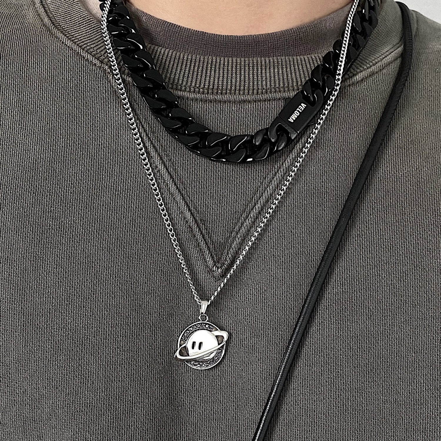 Purple Diamond Hip Hop Pendant Necklace