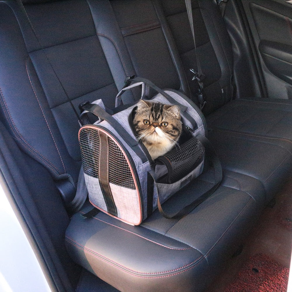 Sac de voyage multifonctionnel et pliable pour chien ou chat, pour siège auto