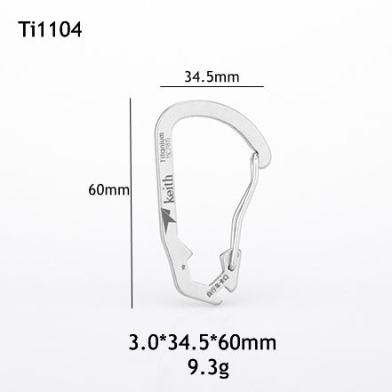 Pure titanium outdoor carabiner