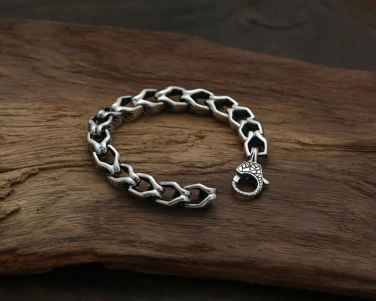 Men's Thai Silver Skull Bracelet