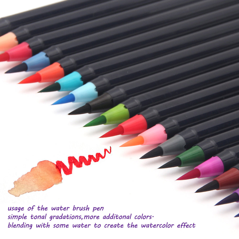 20 color watercolor soft brush set