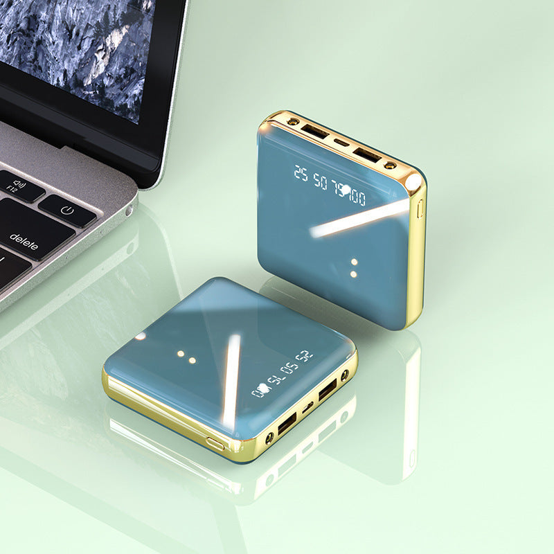 Banque d'alimentation portable miroir pour téléphone portable