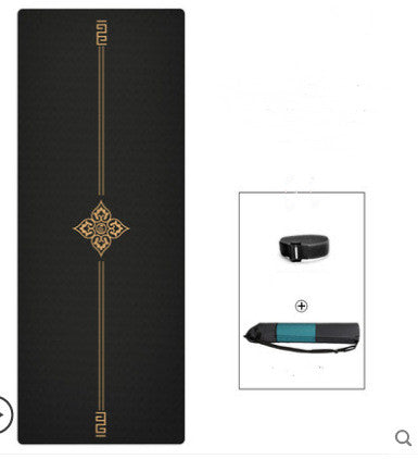 Tapis de yoga épaissi et élargi Ligne dorée