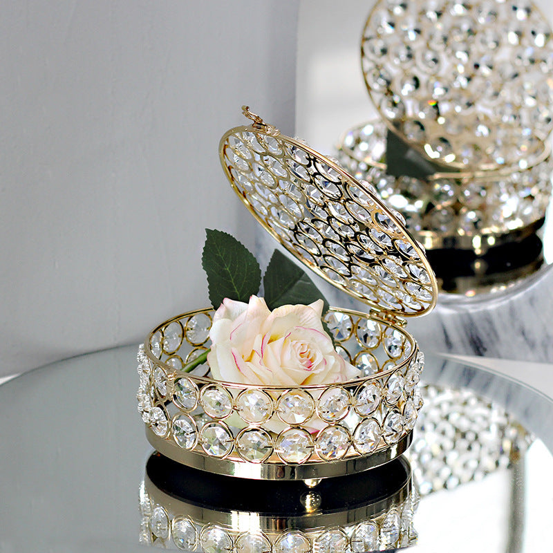Boîte à bijoux de luxe légère en verre cristal de haute qualité, transparente et exquise