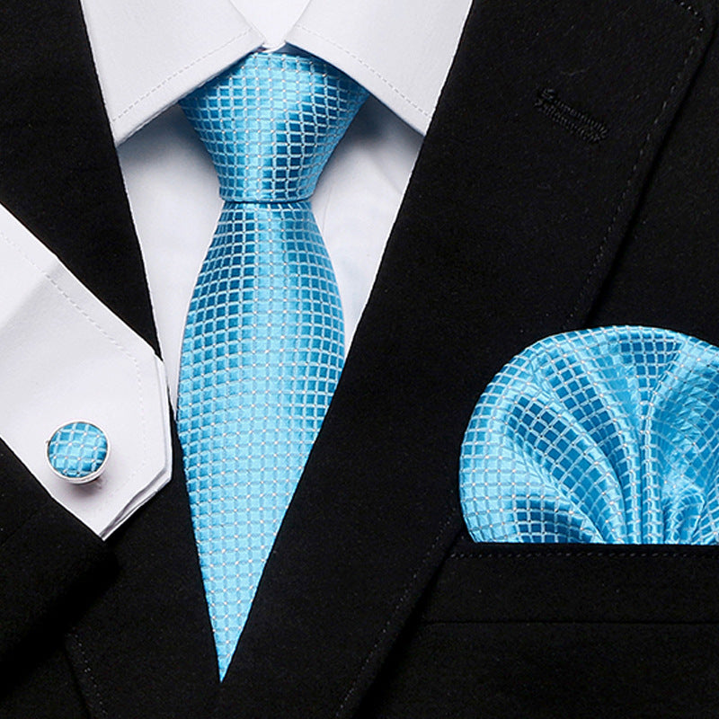 Men's Fashion Simple Cashew Flower Tie Three Pieces Set