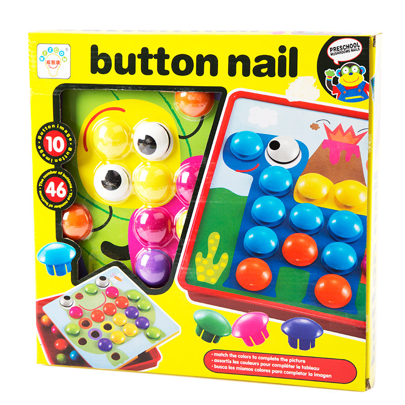 Jouets éducatifs d'assemblage à boutons pour enfants