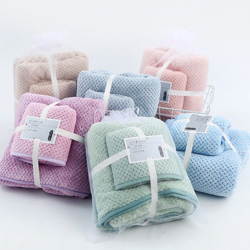 Absorbent Towel Set For Daily Use At Home