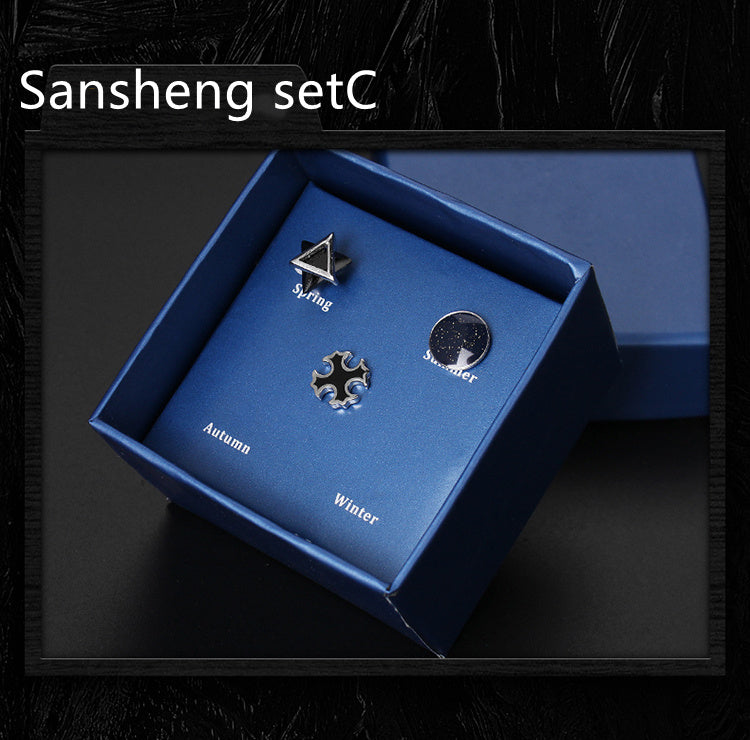 925 Silver Men''s Earrings single fashionable silver earrings