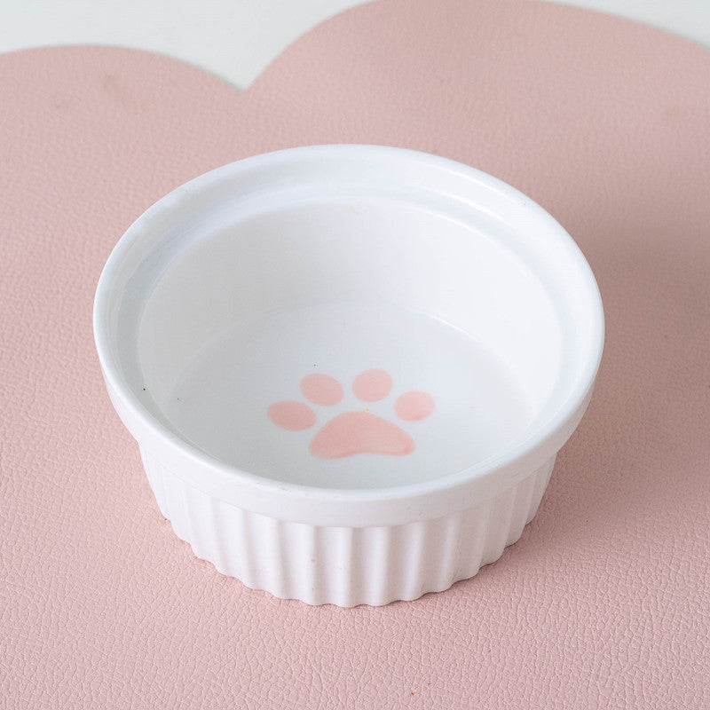 Gamelle pour Chat en Céramique, Double Gamelle, Gamelle d'Eau, Gamelle Oblique Surélevée, Fournitures pour Animaux de Compagnie