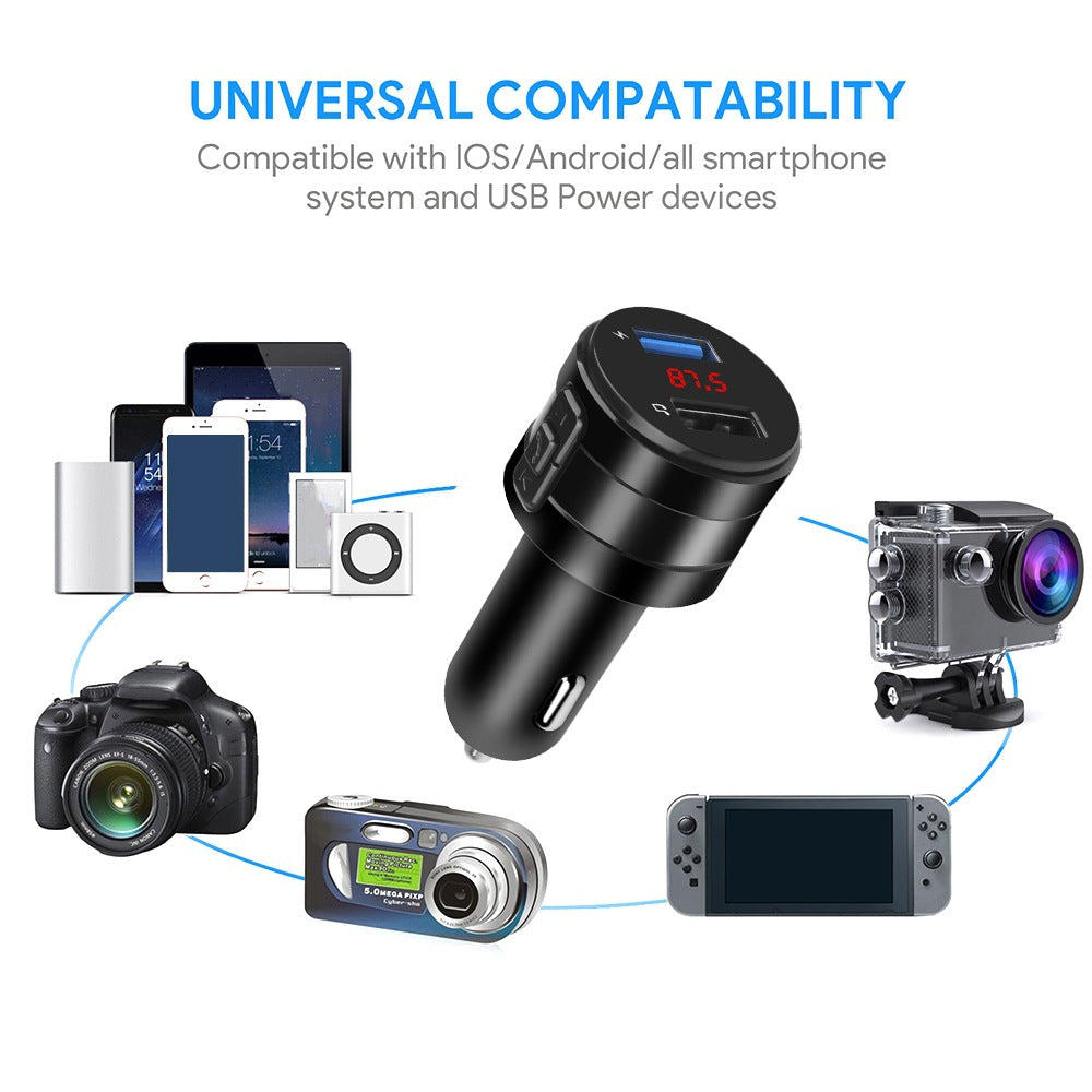 Car Bluetooth hands-free car FM transmitter