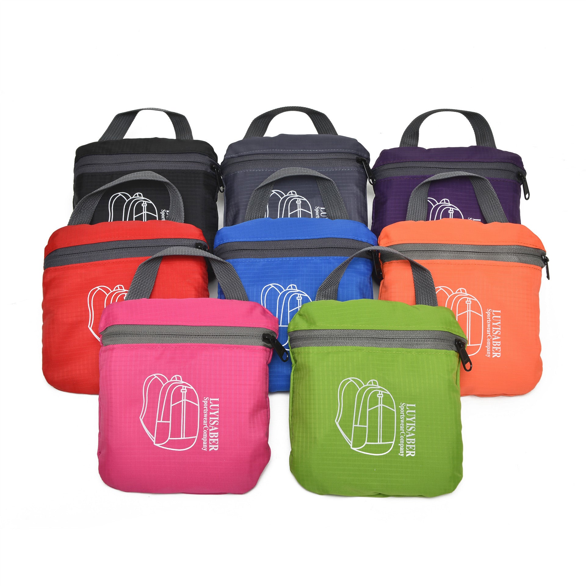 Sac à dos de randonnée pliable en nylon imperméable et léger pour sports de plein air