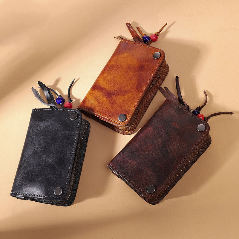 2-in-1 leather key card case
