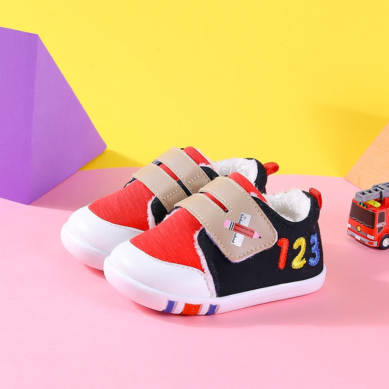 Plus velvet warm baby toddler shoes