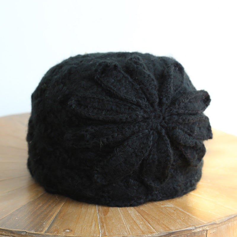 Hand knitted woolen hat women
