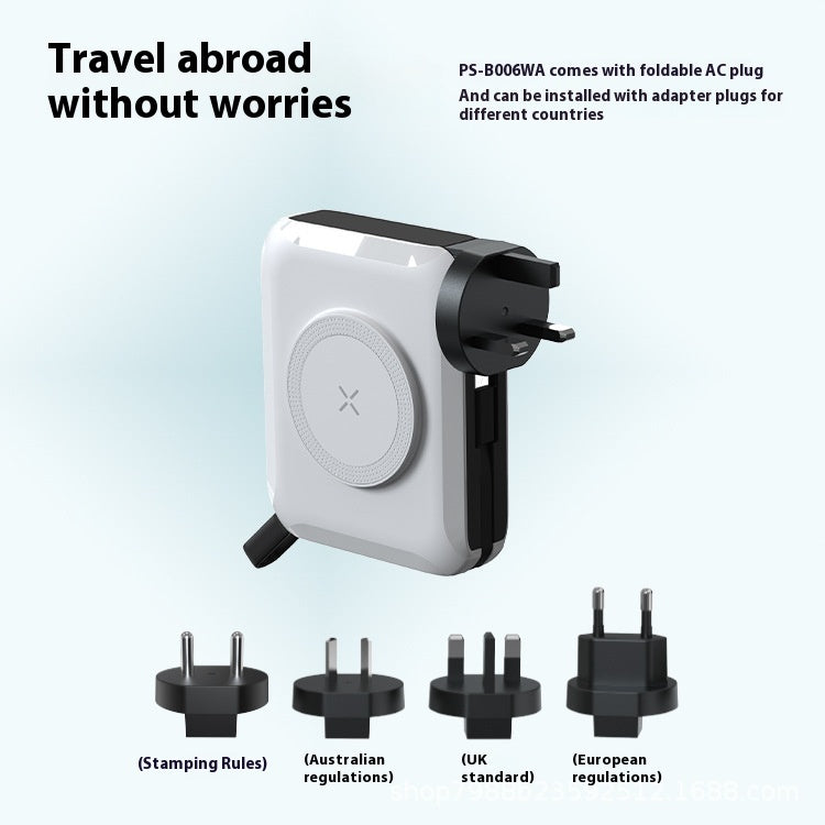 Nouvelle banque d'alimentation murale multifonctionnelle de voyage à aspiration magnétique 65W pour ordinateur portable