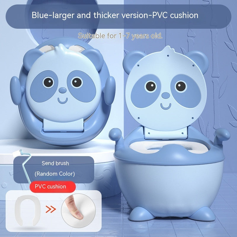 Lesser Panda Children's Toilet Baby Urinal PU Soft Cushion Training Basin