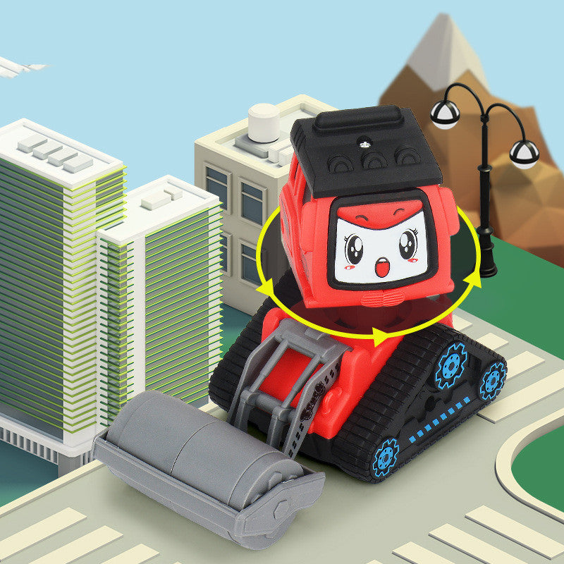 Simulation Of Fall-resistant Excavator Boy Cartoon Shape