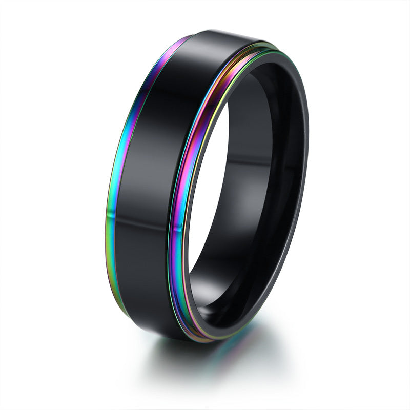 Same-sex Couple Laser Stainless Steel Ring