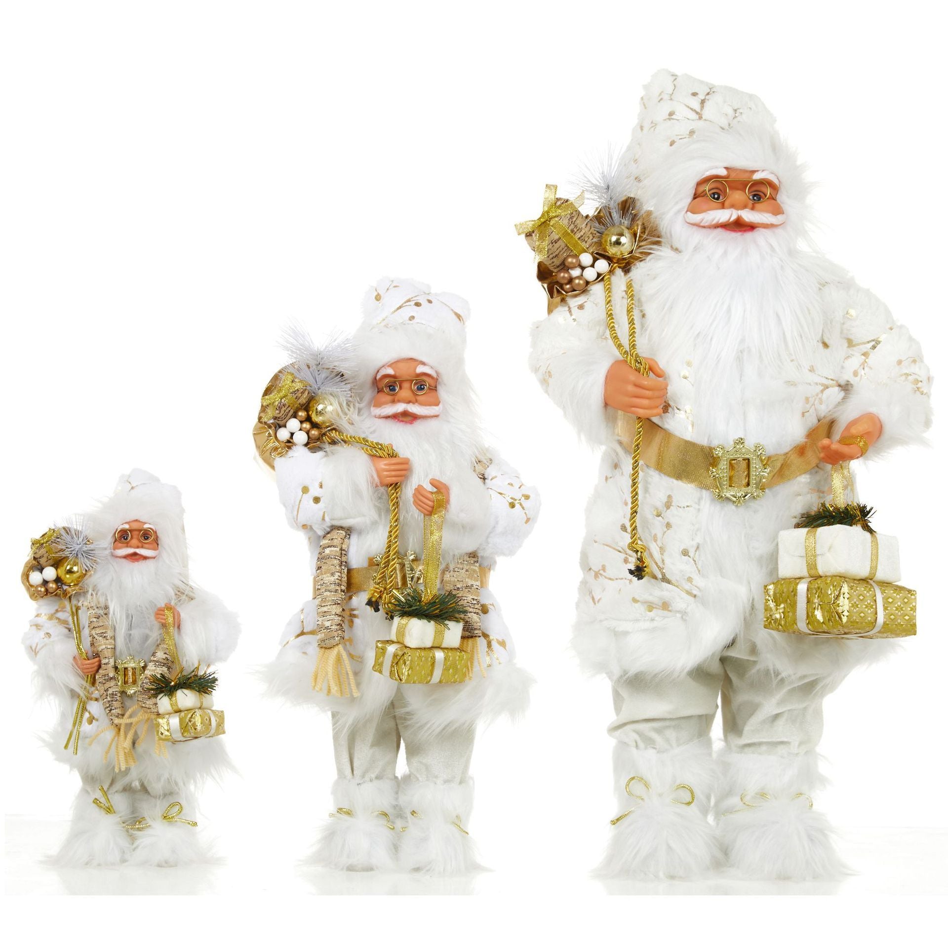 Décorations de Noël Pères Noël dorés