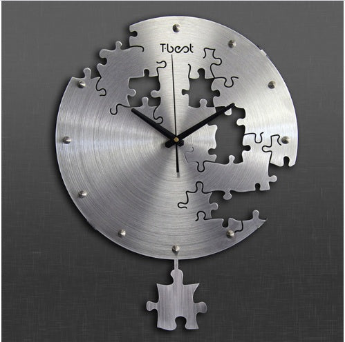 Horloge murale circulaire créative de 16 pouces, montre murale d'art, design moderne pour salon et chambre à coucher, horloge murale silencieuse, décoration murale pour la maison