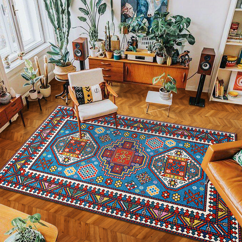 Bohemian bedroom bedside living room sofa big carpet